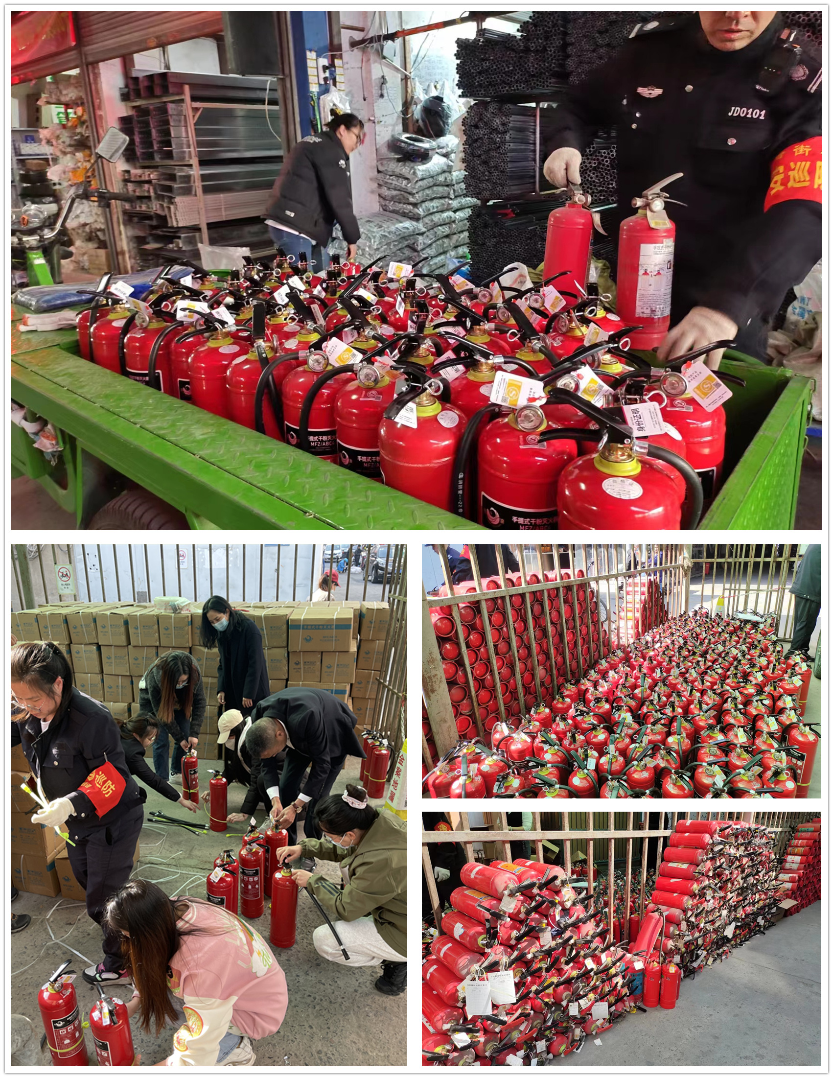 尊龙凯时市场开展灭火器更换工作